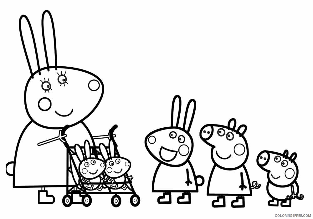Peppa Pig Coloring Pages Cartoons Peppa kids pictures Printable 2020