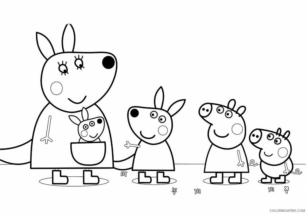 Peppa Pig Coloring Pages Cartoons Peppa Pig And Kids Printable 2020 4836 Coloring4free Coloring4free Com - roblox piggy coloring pages for kids