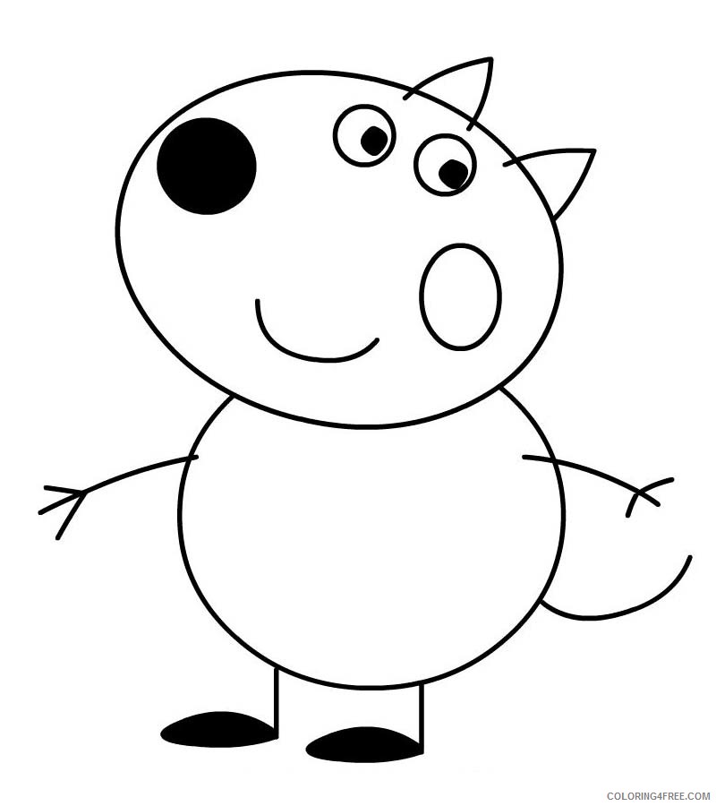 Peppa Pig Coloring Pages Cartoons Peppa pig fox Printable 2020 4860 Coloring4free