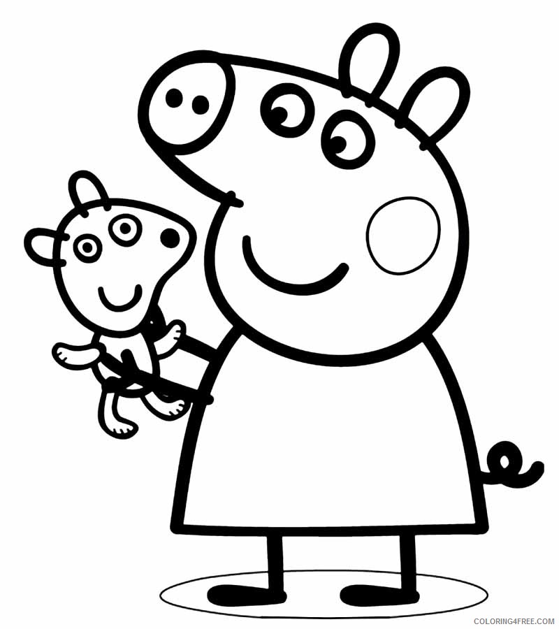 Peppa Pig Coloring Pages Cartoons Peppa pig free Printable 2020 4861 Coloring4free