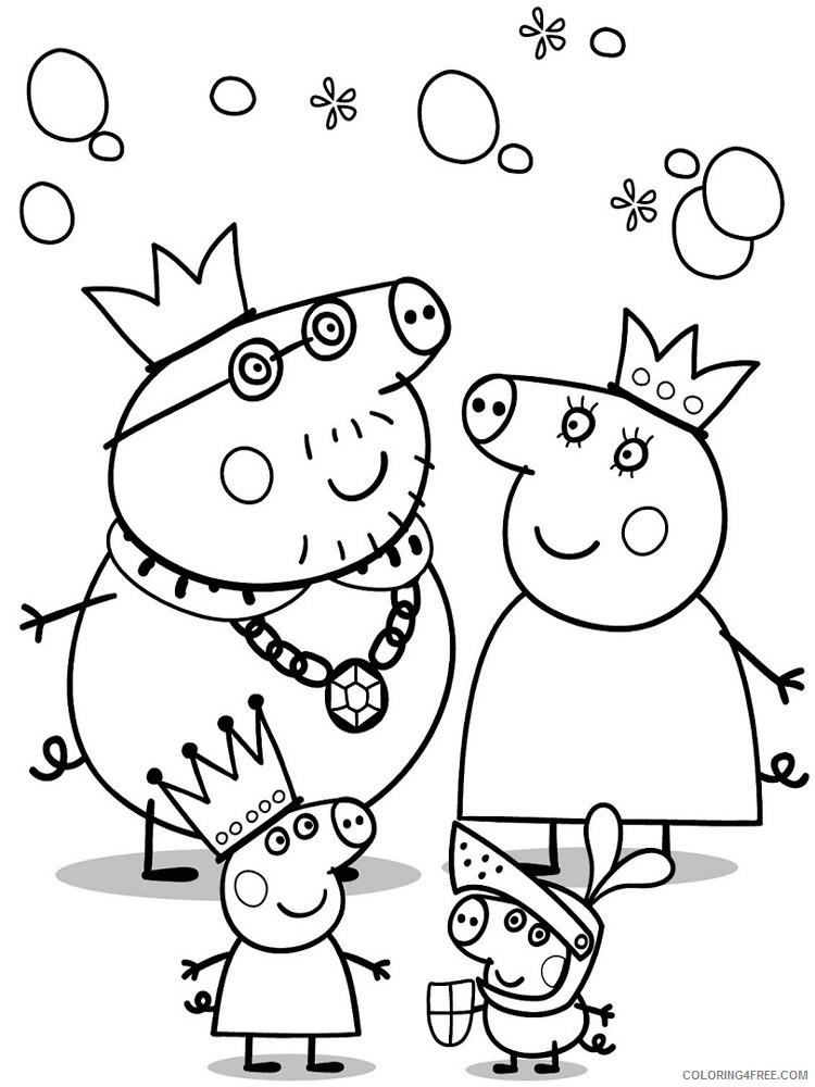 Peppa Pig Coloring Pages Cartoons peppa pig 2 Printable 2020 4850 Coloring4free