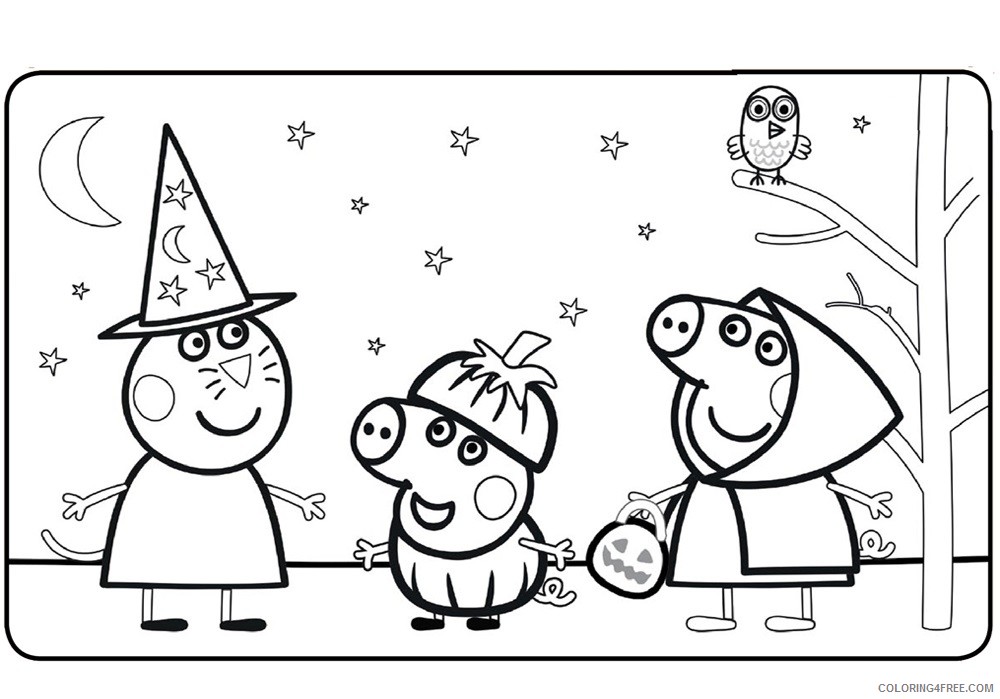 Peppa Pig Coloring Pages Cartoons Peppa Pig 20 Printable 2020 4851 Coloring4free Coloring4free Com