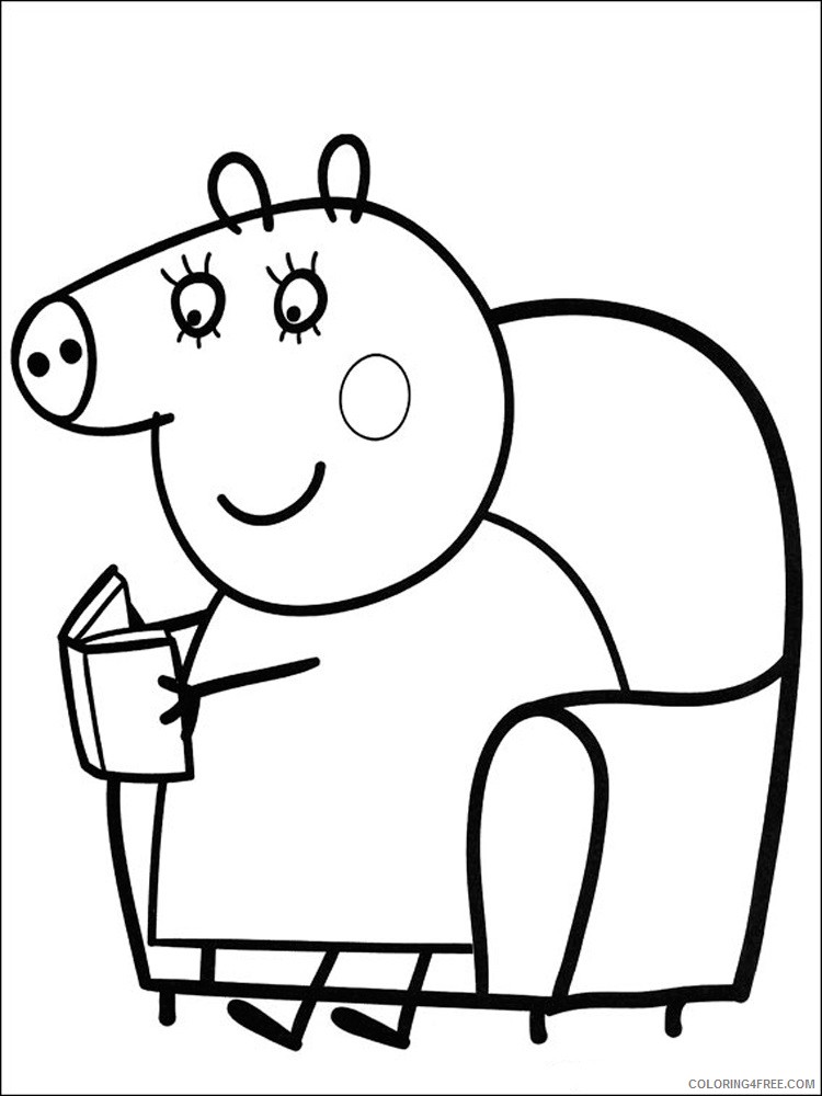 Peppa Pig Coloring Pages Cartoons peppa pig 6 Printable 2020 4854 Coloring4free