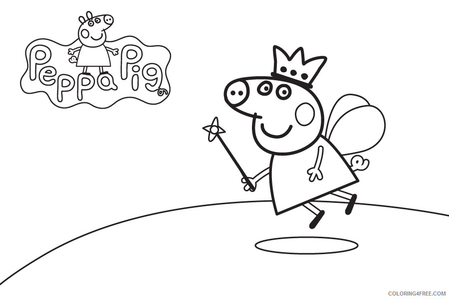 Peppa Pig Coloring Pages Cartoons peppa pig de pintar Printable 2020 4855 Coloring4free