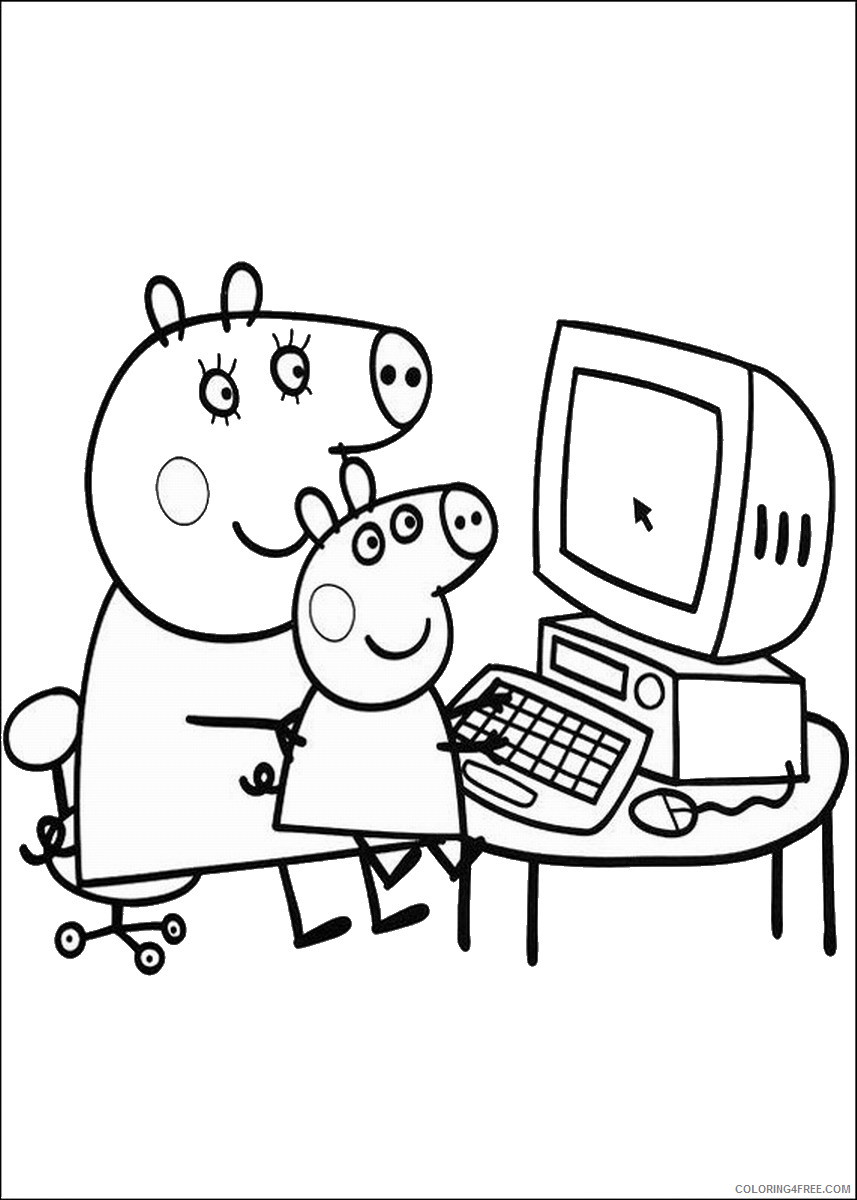 Peppa Pig Coloring Pages Cartoons peppa_pig_coloring_13 Printable 2020 4820 Coloring4free