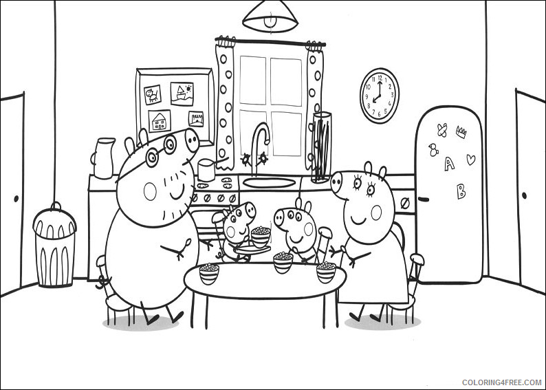 Peppa Pig Coloring Pages Cartoons pintar peppa pig Printable 2020 4874 Coloring4free