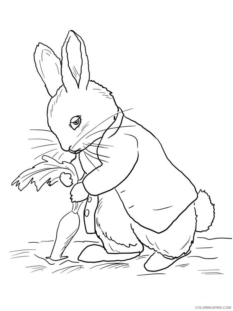Peter Rabbit Coloring Pages Cartoons Peter Rabbit 1 Printable 2020 4898 Coloring4free
