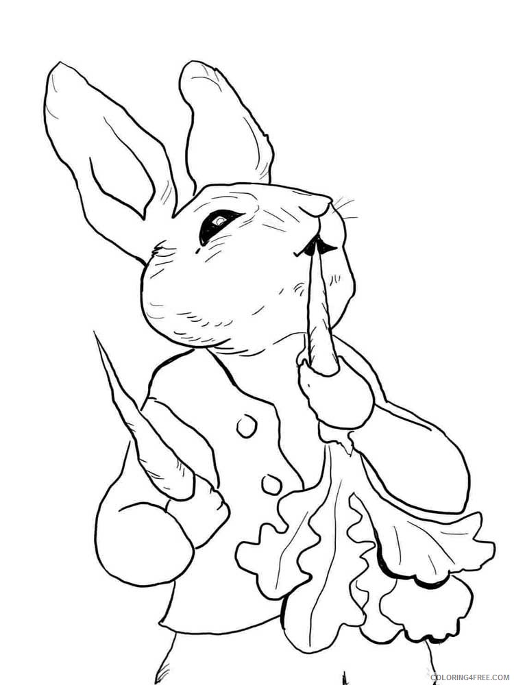 Peter Rabbit Coloring Pages Cartoons Peter Rabbit 6 Printable 2020 4904 Coloring4free