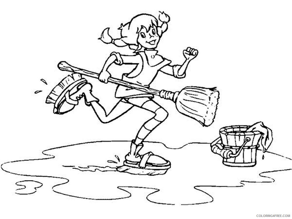 Pippi Longstocking Coloring Pages Cartoons Pippi Longstocking 12 Printable 2020 4913 Coloring4free