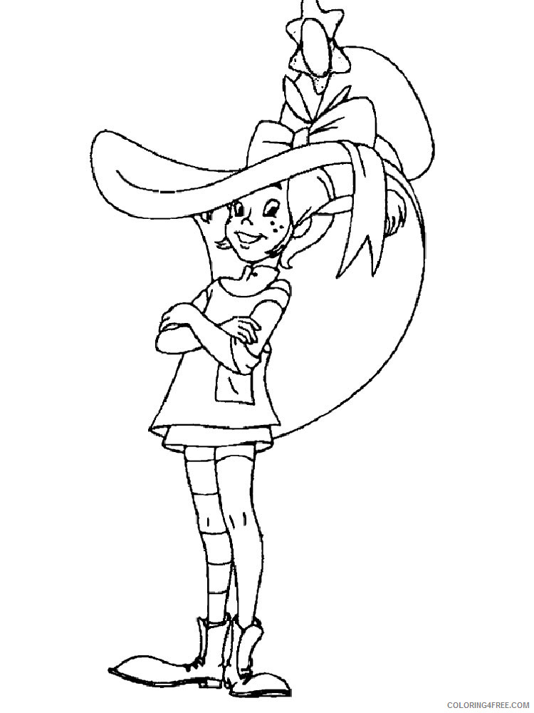 Pippi Longstocking Coloring Pages Cartoons Pippi Longstocking 13 Printable 2020 4914 Coloring4free