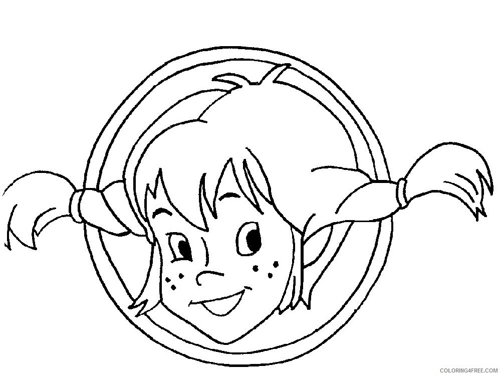 Pippi Longstocking Coloring Pages Cartoons Pippi Longstocking 4 Printable 2020 4915 Coloring4free