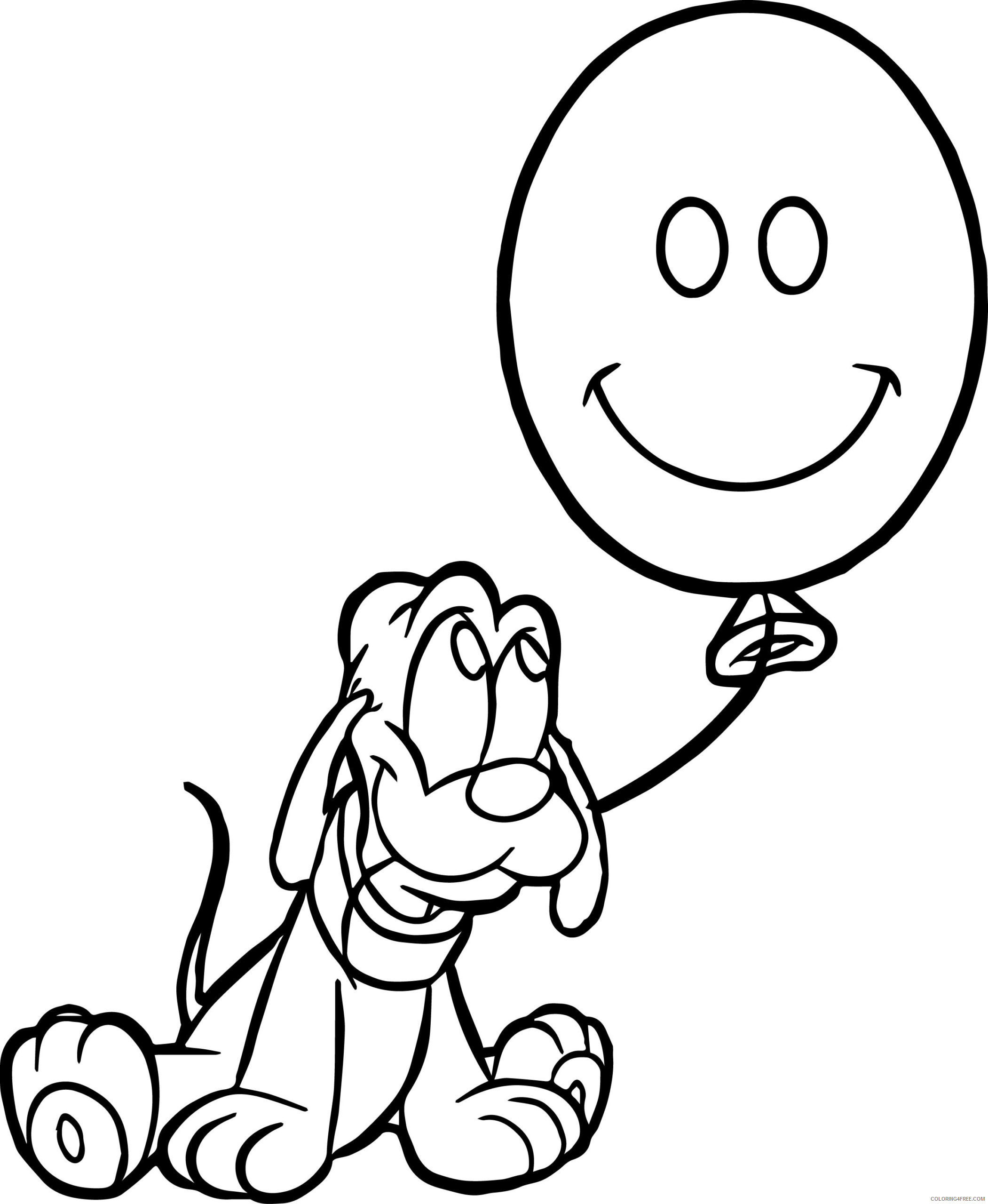 Pluto Coloring Pages Cartoons Pluto Balloon Printable 2020 4958 Coloring4free