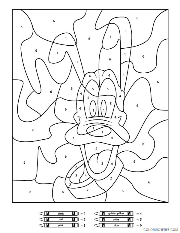 Pluto Coloring Pages Cartoons Pluto By Number Sheet Printable 2020 4961 Coloring4free