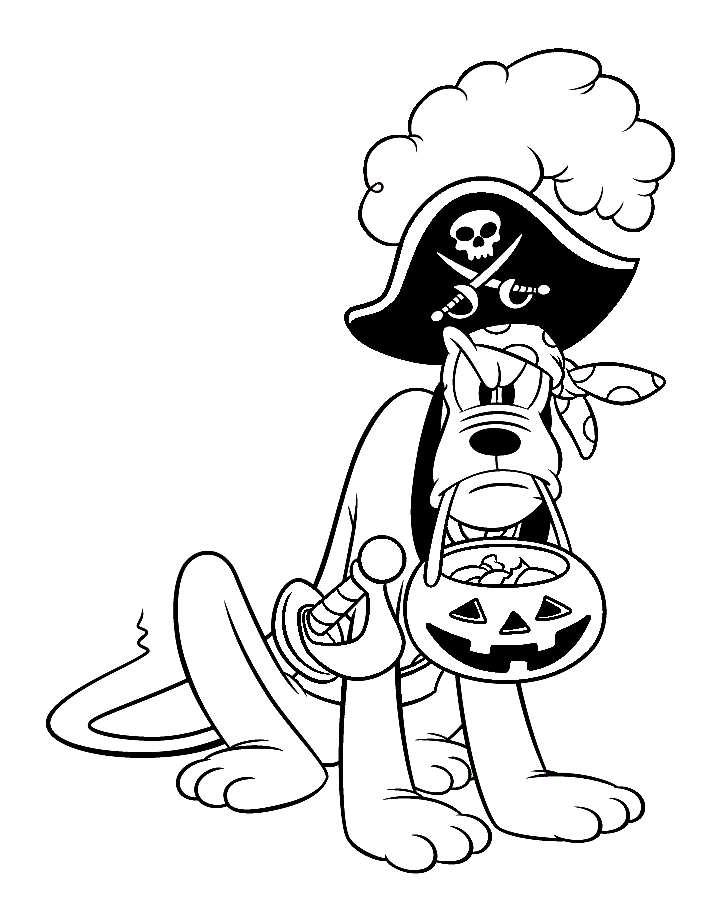 Pluto Coloring Pages Cartoons Pluto Disney Halloween Printable 2020 4984 Coloring4free