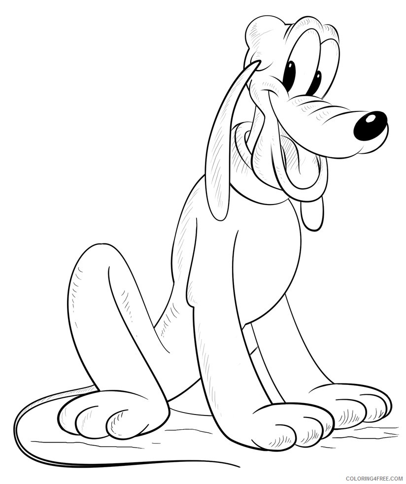Pluto Coloring Pages Cartoons Pluto Printable 2020 4963 Coloring4free