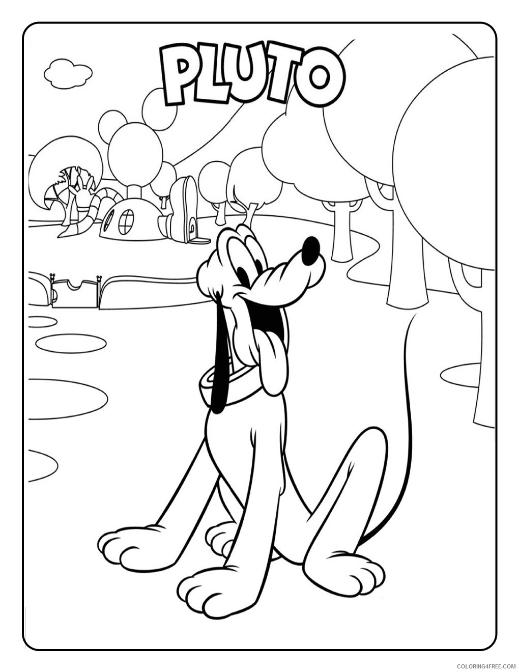 Pluto Coloring Pages Cartoons Pluto Printable 2020 4965 Coloring4free