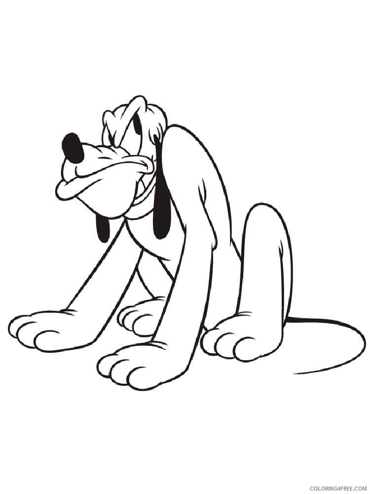 Pluto Coloring Pages Cartoons pluto 4 Printable 2020 4977 Coloring4free