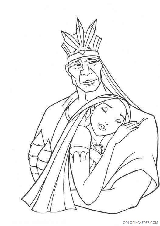 Pocahontas Coloring Pages Cartoons 1561796450_pocahontas and her father a4 Printable 2020 4995 Coloring4free