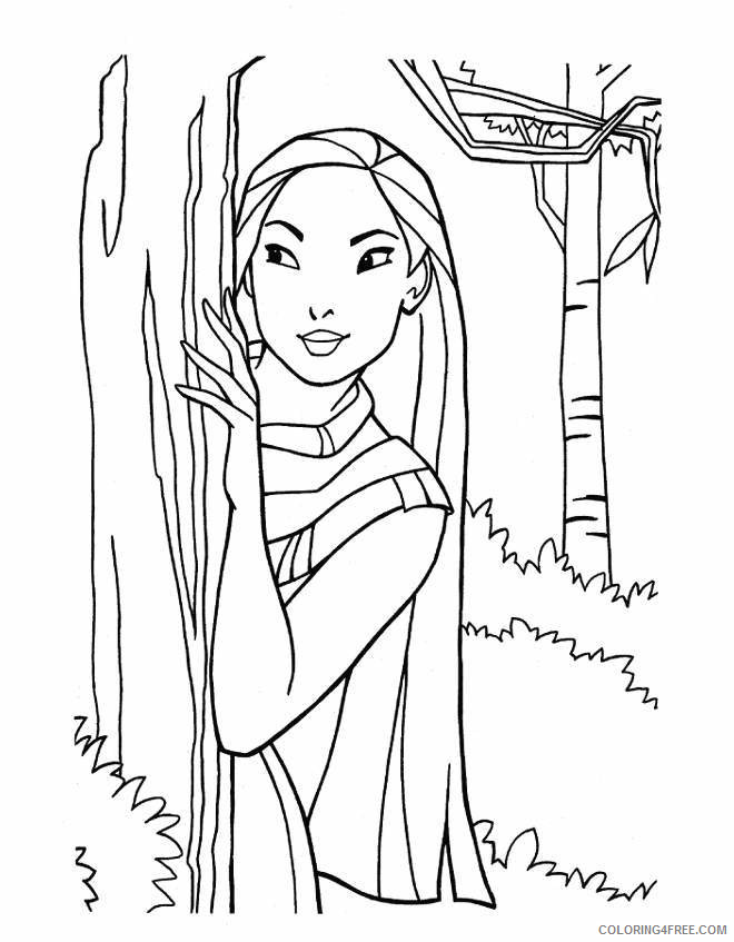 Pocahontas Coloring Pages Cartoons Pocahontas To Print Printable 2020 5024 Coloring4free