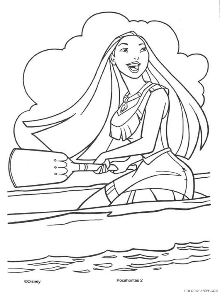 Pocahontas Coloring Pages Cartoons pocahontas 12 Printable 2020 5012 Coloring4free