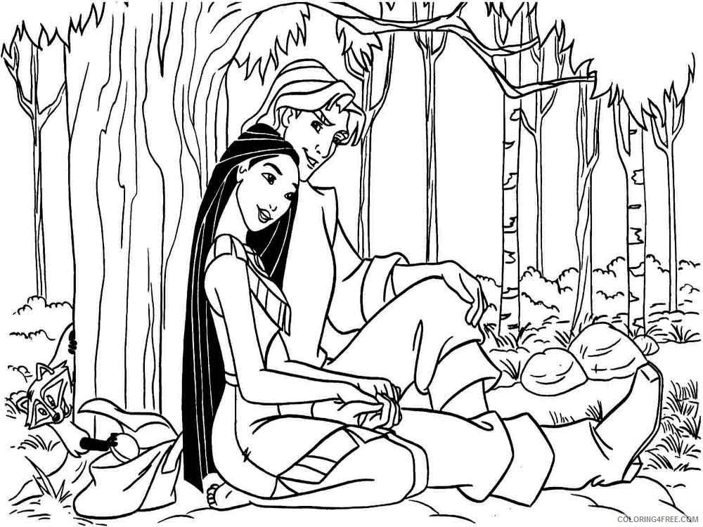 Pocahontas Coloring Pages Cartoons pocahontas 3 Printable 2020 5018 Coloring4free