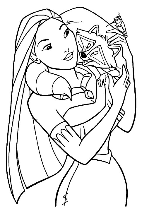 Pocahontas Coloring Pages Cartoons pocahontas 7sSjr Printable 2020 5007 Coloring4free
