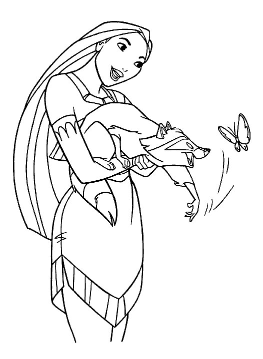 Pocahontas Coloring Pages Cartoons pocahontas wkCM7 Printable 2020 5008 Coloring4free