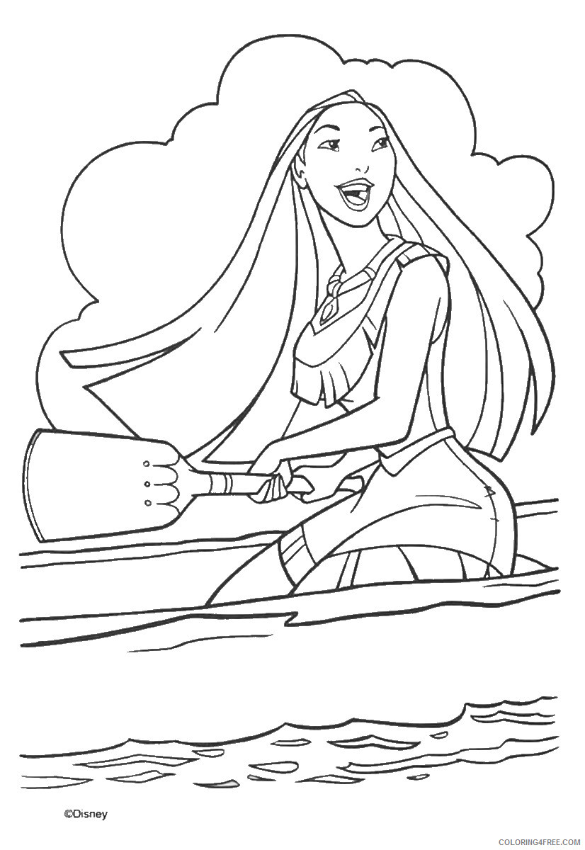 Pocahontas Coloring Pages Cartoons pocahontas_cl_01 Printable 2020 4997 Coloring4free