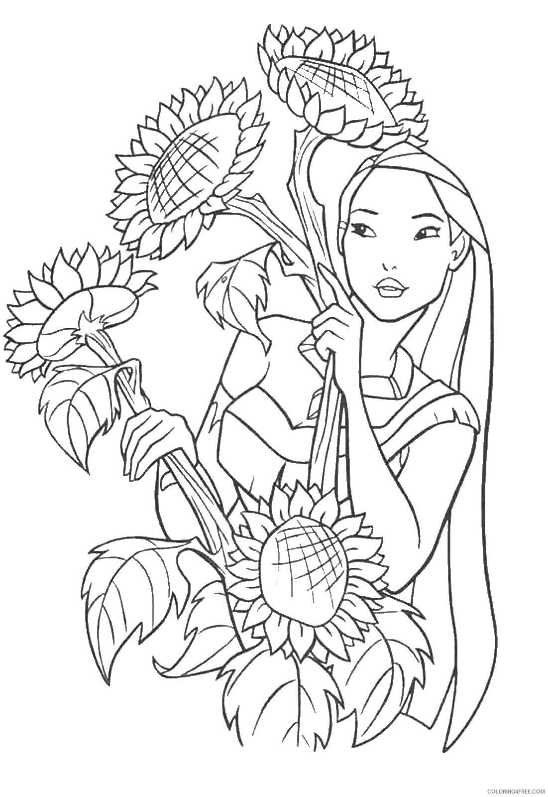 Pocahontas Coloring Pages Cartoons pocahontas_cl_18 Printable 2020 5000 Coloring4free