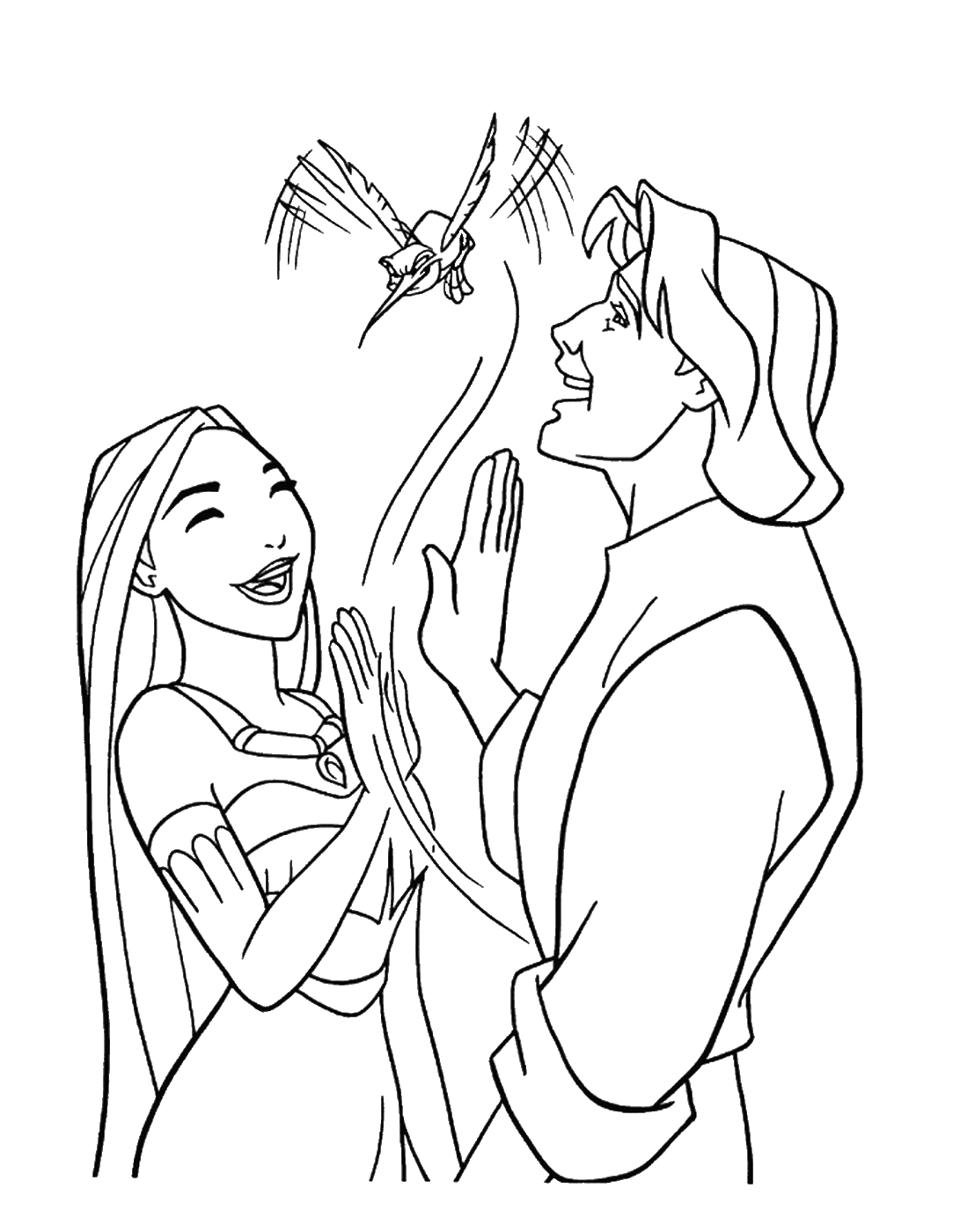 Pocahontas Coloring Pages Cartoons pocahontas_cl_19 Printable 2020 5001 Coloring4free