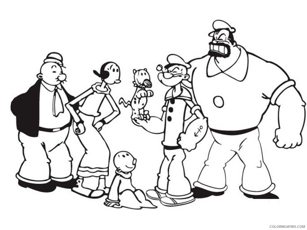 Popeye Coloring Pages Cartoons Popeye 3 Printable 2020 5046 Coloring4free
