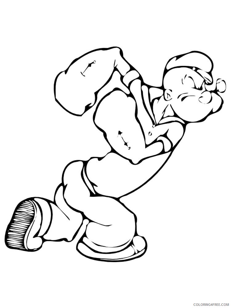 Popeye Coloring Pages Cartoons Popeye 6 Printable 2020 5049 Coloring4free