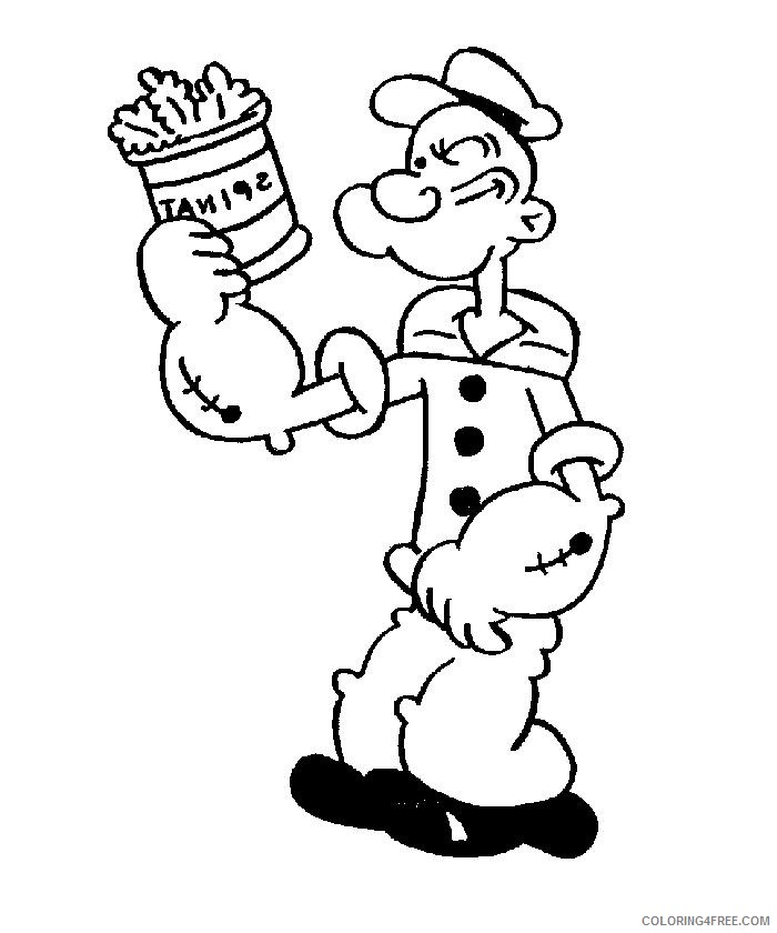 Popeye Coloring Pages Cartoons Popeye Free Printable 2020 5053 Coloring4free