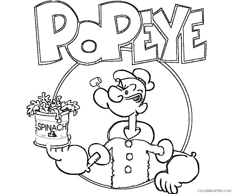 Popeye Coloring Pages Cartoons Popeye Pictures to Print Printable 2020 5057 Coloring4free