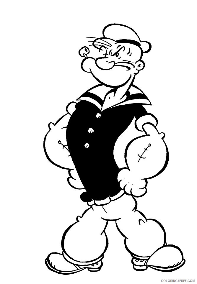 Popeye Coloring Pages Cartoons Popeye Printable 2020 5055 Coloring4free