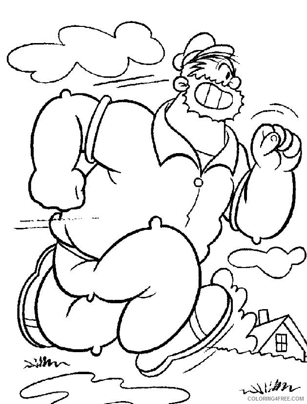 Popeye Coloring Pages Cartoons Popeye for Kids Printable 2020 5052 Coloring4free