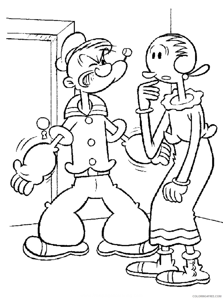Popeye Coloring Pages Cartoons popeye_cl_29 Printable 2020 5037 Coloring4free