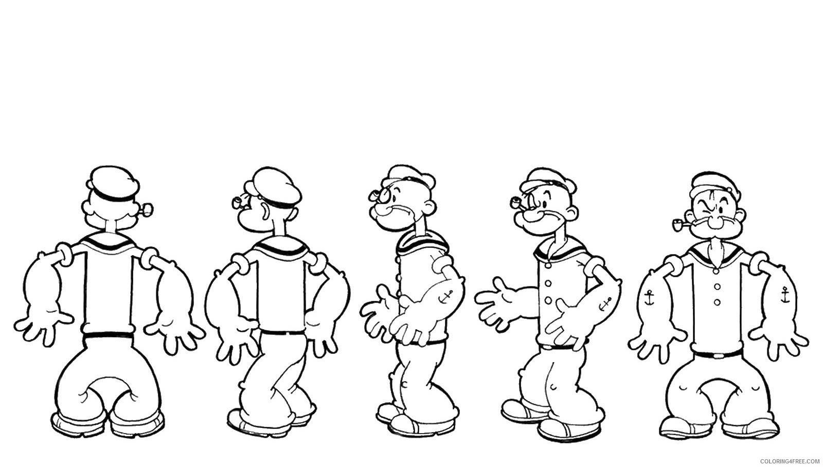 Popeye Coloring Pages Cartoons popeye_cl_30 Printable 2020 5038 Coloring4free
