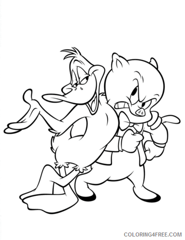 Porky Pig Coloring Pages Cartoons 1533089245_duffy duck and porky pig a4 Printable 2020 5063 Coloring4free