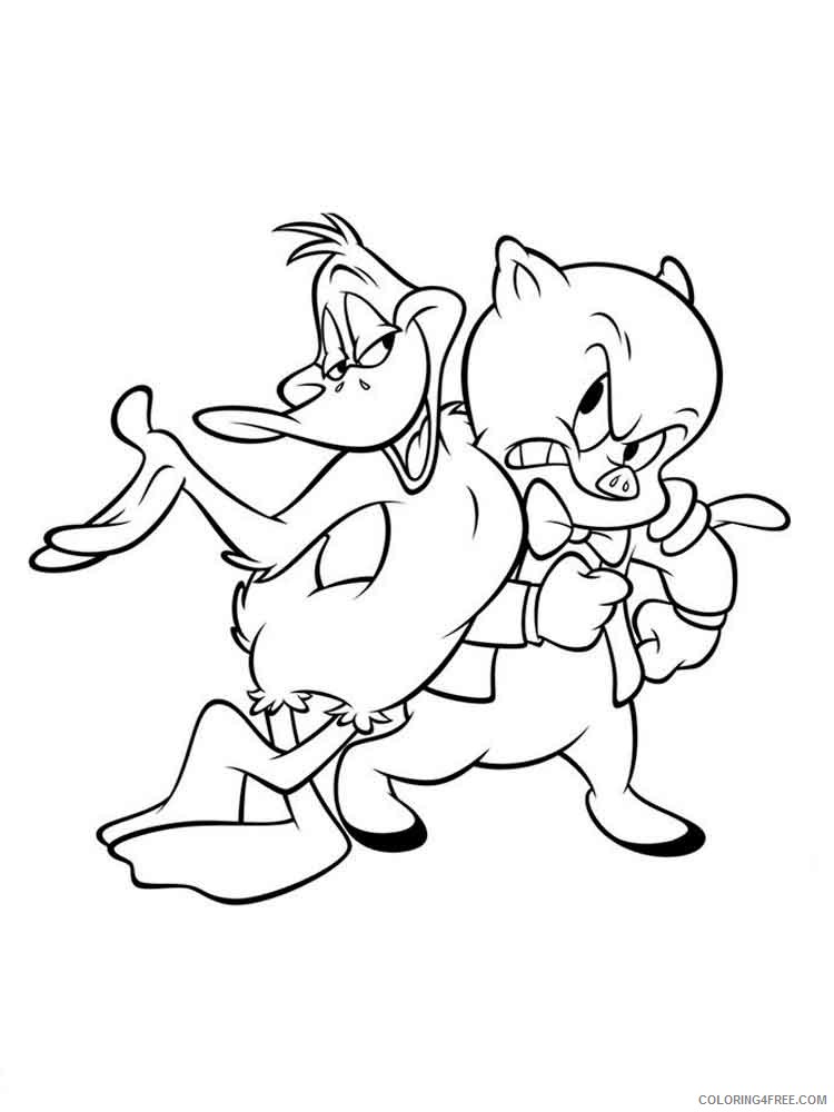 Porky Pig Coloring Pages Cartoons porky pig 3 Printable 2020 5067 Coloring4free