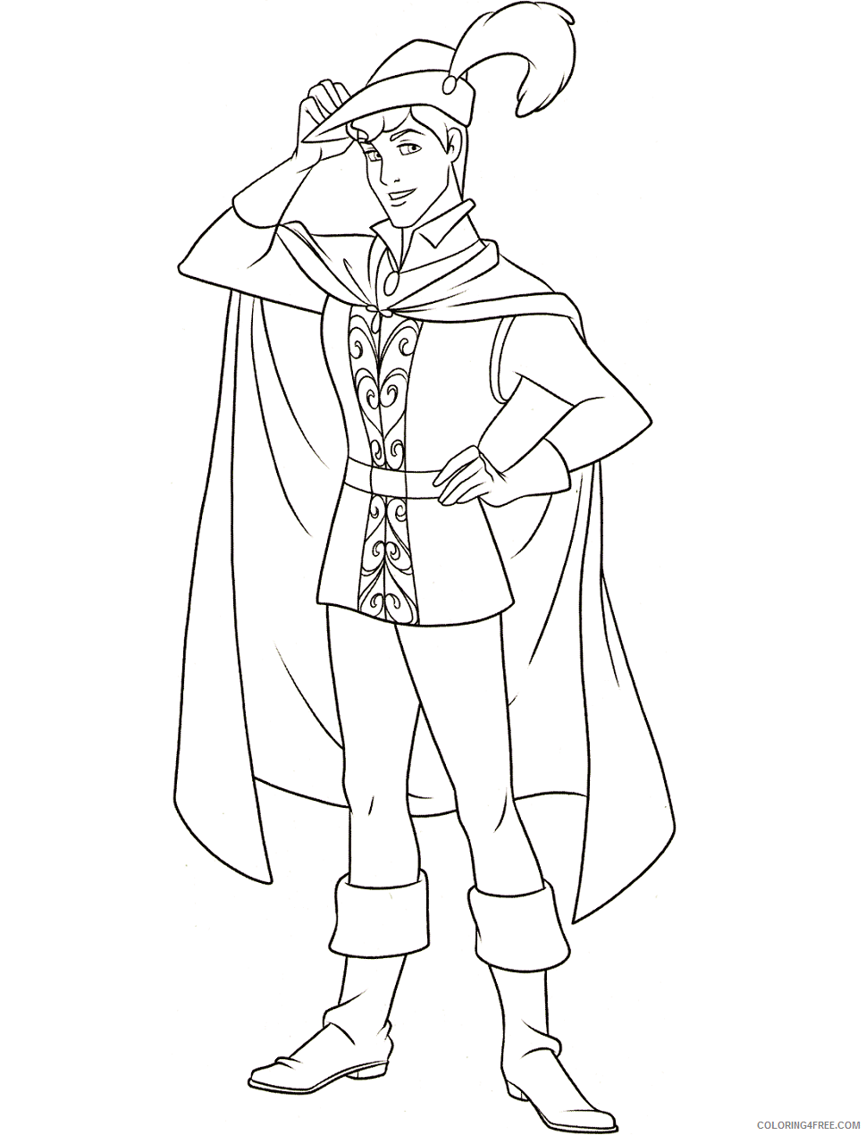 Prince Phillip Coloring Pages Cartoons 1567496506_prince_phillip a4 Printable 2020 5072 Coloring4free