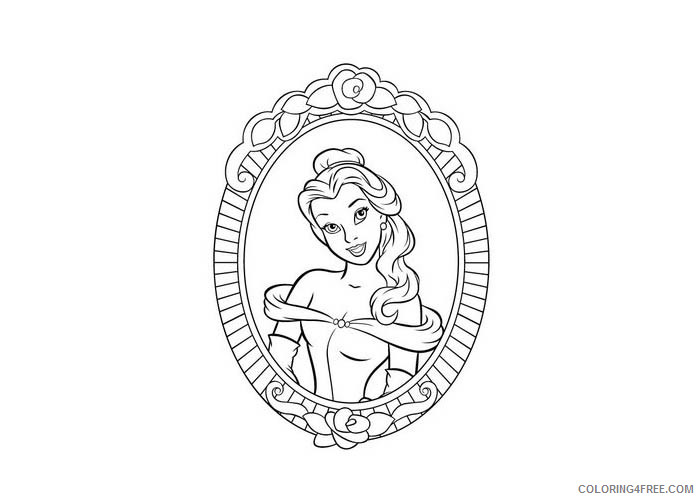 Princess Belle Coloring Pages Cartoons Belle 2 Printable 2020 5089 Coloring4free