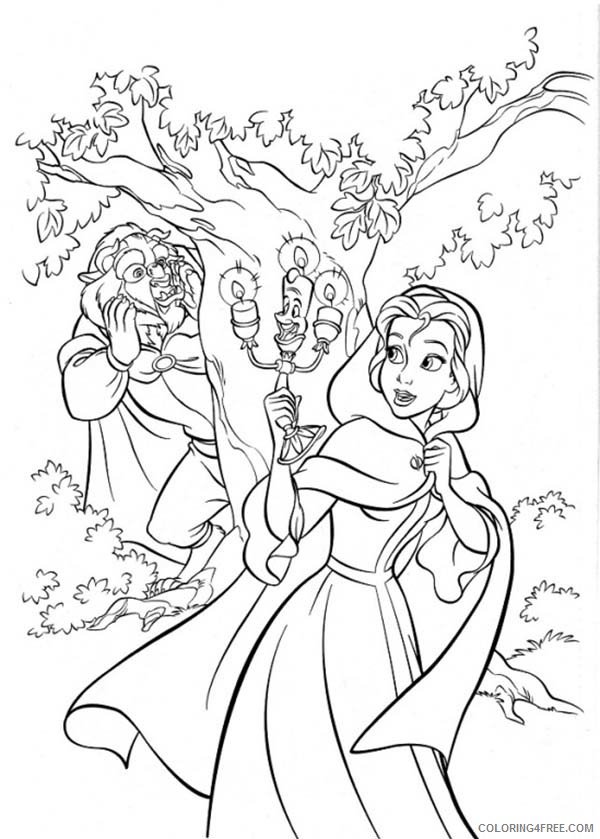 Princess Belle Coloring Pages Cartoons Princess Belle and Beast Play Hide and Seek Printable 2020 5106 Coloring4free