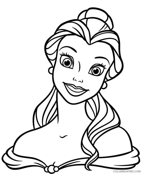 Princess Belle Coloring Pages Cartoons Selfie of Princess Belle Printable 2020 5131 Coloring4free