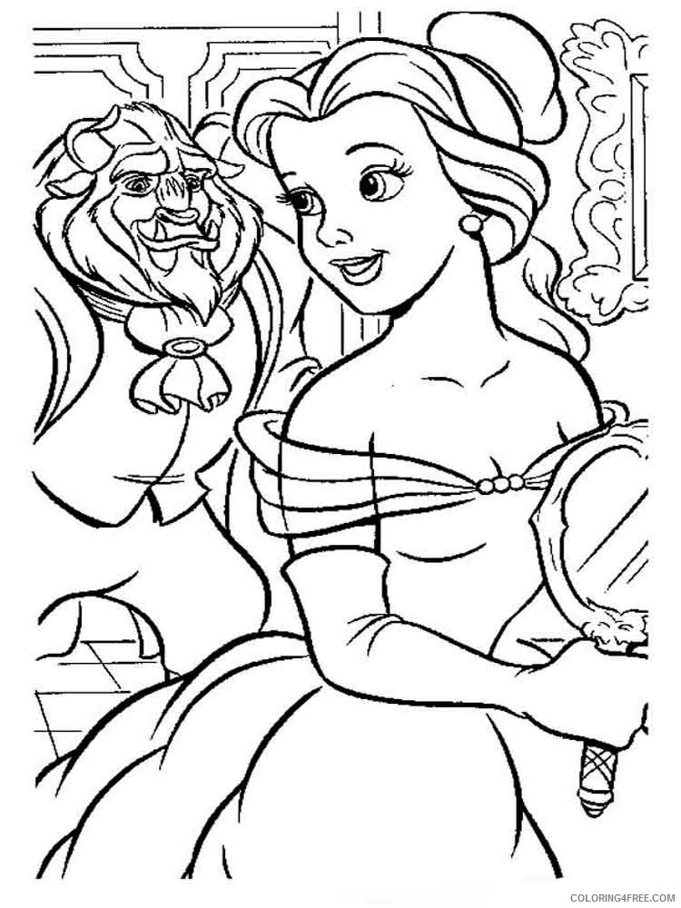Princess Belle Coloring Pages Cartoons princess belle 11 Printable 2020 5109 Coloring4free