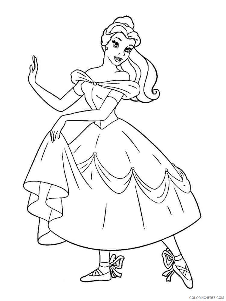 Princess Belle Coloring Pages Cartoons princess belle 23 Printable 2020 5117 Coloring4free