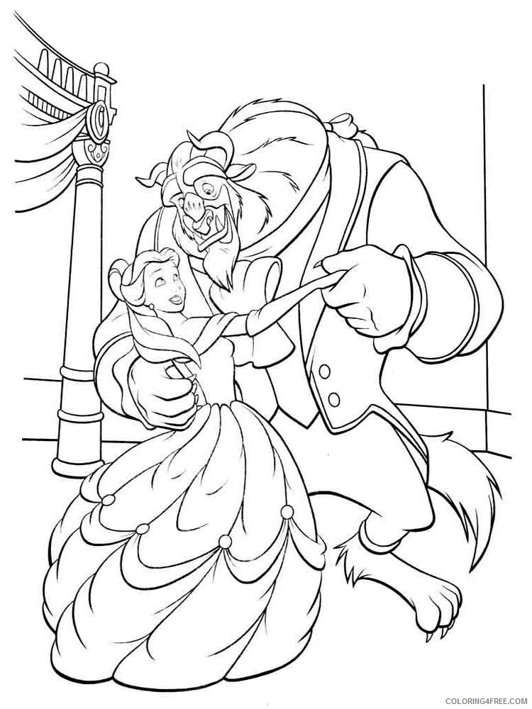 Princess Belle Coloring Pages Cartoons princess belle 7 Printable 2020 5125 Coloring4free