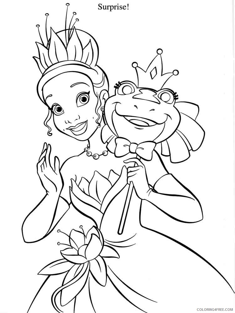 Princess Tiana Coloring Pages Cartoons princess tiana 1 Printable 2020 5145 Coloring4free