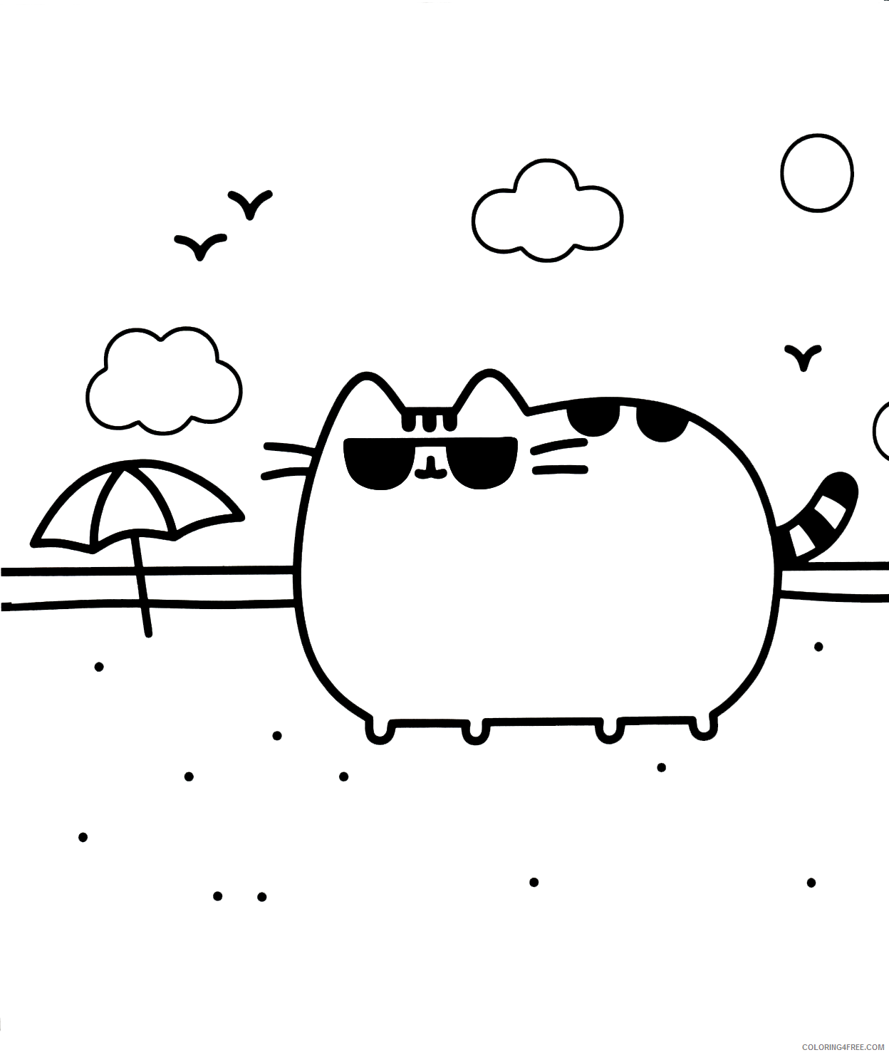 Pusheen Coloring Pages Cartoons Printable Pusheen Cat Printable 2020 5188 Coloring4free