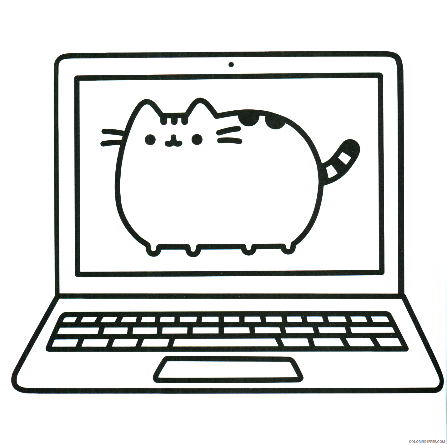 Pusheen Coloring Pages Cartoons Pusheen Cat Screensaver Printable 2020 5210 Coloring4free
